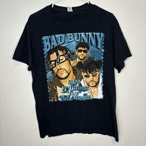 Bad Bunny Shirt Mens M Medium Black 2022 El Ultimo Tour Del Mundo Concert Benito